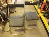    (2) Chrome Folding Chairs