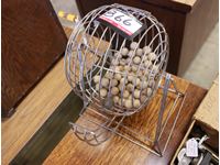    Bingo Cage Wood Ball Brass Cup