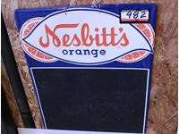    Nesbits Orange Menu Sign
