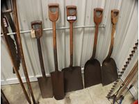    (5) 1875 Wood Handle Shovels