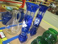    (2) Kobalt Blue Glass Vases