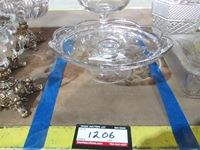    Glass Food Bowl & Glass Food Plate On Stands