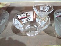    Glass Food Bowl With Dip Bowl