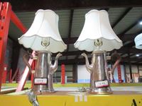    Silver Coffee Pot Lamps