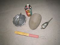   Razor Strop, Oil Can, One Day Antique Kit, & Scale Pot