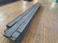    8 Ft x 3 1/4 In. x 3/8 In. Solid Wood Grey Shiplap Boards