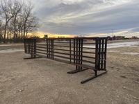    (4) 24 Ft Free Standing Corral Panels w/ 10 Ft Gate