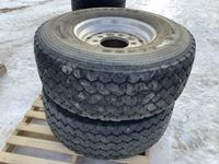    (2) 445/65R22.5 Tires on Aluminum Rims