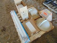    Pallet of (2) Sinks, (1) Toilet Tank and LED, Indoor Ceiling Lights