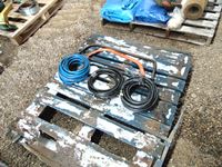   Pallet with Heavy Duty Extension Cords, Wood Saws