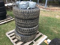    (4) LT265/70R17 Tires & Aluminum Rims with Hub Caps (used)