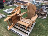    (2) Wooden Lawn Chairs