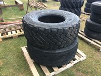    (2) 445/65R22.5 Truck Tires