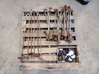    Pallet Of Misc Screw In  Anchors, Clamp On Dual Retainers & Box Of Caster Wheels