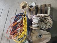    Pallet of Rope, Electrical Cords, Etc