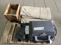    Broil King BBQ, Outdoor Mat & Wooden Crate