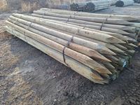    Qty of (45) 5" to 6" x 16 Treated Posts
