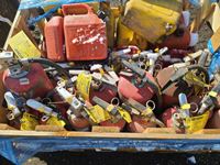    Pallet of Misc Fire Extinguishers & Jerry Cans