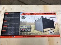    12 FT X 20 FT Metal Livestock Shed (New)