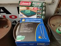  Coleman  Quick Bed Air Mattress with Pump & Powerfist Petal Action Rotary Pump