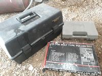    Plastic Tool Box with Misc Tools, 46 Pcs Bolt Type Puller Set & Soldering Gun