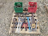    Pallet of Wrenches, Saws, Hammers, Pipe Wrenches & Misc
