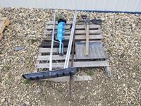    Pallet of Misc Shovels, Axe, Ice Auger & Misc
