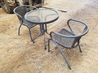    Set of Plastic Chairs, Table