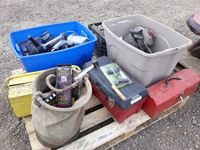    Pallet of Tool Boxes & Misc Shop Tools