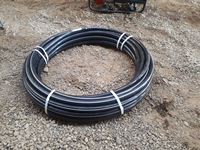    100 Ft Roll of 3/4 in White Striped Plastic Hose