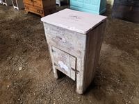    Small Antique Lift Top Cabinet
