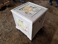    Small Square Floral Trunk