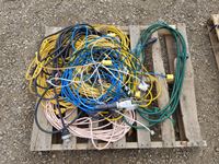    Pallet of Extension Cords & Trouble Light