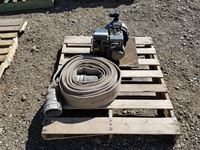    4 Inch 50 Ft Water hose & 2 Inch Pacer Water Pump (Inoperable)