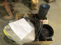    Bucket & Box Of 4 In. Nails, Roll Of 24 In. Rubber, Sorbent Oil Pads, Heavy Duty Extension Cords, 1/2 Box of 2 In. Nails