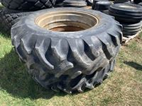    (2) Goodyear 18.4-34 Tires W/ Steel Rims