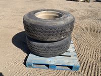    (2) BF Goodrich 365/65R22.5 Tires W/ Aluminum Rims
