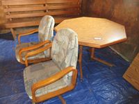    Kitchen Table & (2) Swivel Chairs