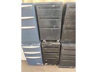    (2) 3 Drawer  Filing Cabinets