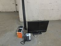    Sanusi 26" TV, (2) AT+T 2 Line Phones, Router, Projection Screen