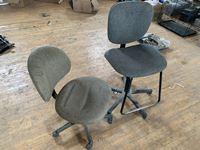    (2) Wheeled Shop Chairs