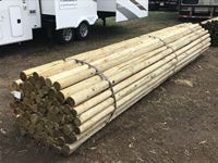    (80) 3-4 In. x 18 Ft Treated Blunt Poles