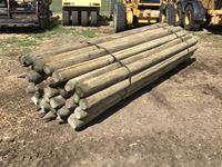    (35) 6-7 In. x 14 Ft Treated Chisel Point Posts