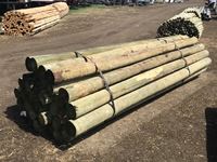    (35) 6-7 In. x 12 Ft Treated Blunt Poles