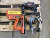    (2) Air Staplers, (1) Master Drill (corded)