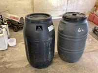    (1) Black & (1) Grey Poly Barrels