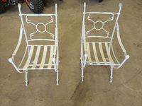    (4) Wrought Iron Hand Forged Chairs