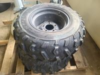    (2) 25X10-12 Tires on Rims