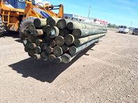    (35) 5 In. - 6 In. x 25 Ft Treated Blunt Poles