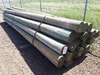    (25) 7 In. - 8 In. x 18 Ft Treated Blunt Poles